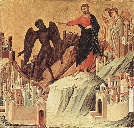 The Third Temptation of Christ by Ducio