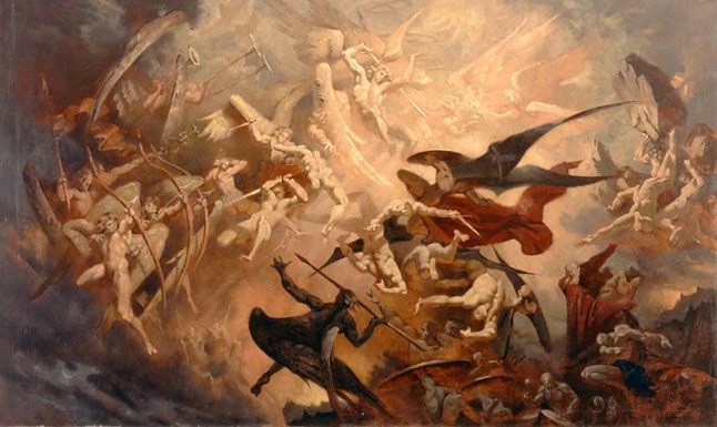 A painting of angels and demons

AI-generated content may be incorrect.